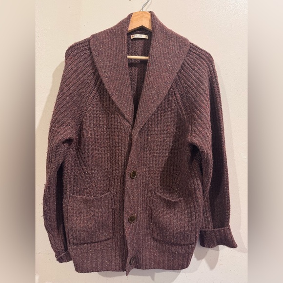 Marine Layer Men's Maroon Cardigan Sweater - Main Image